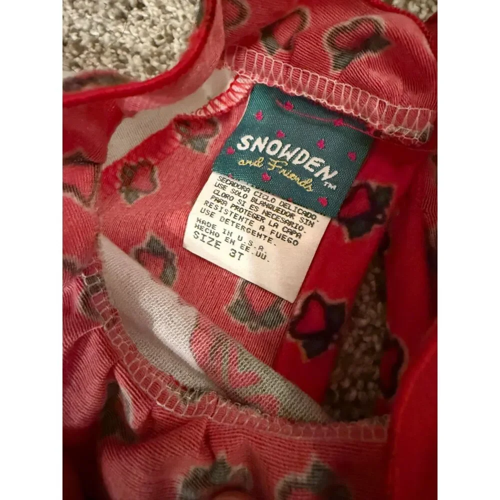 Snowden and Friends‎ Vintage 90s Toddler Girls Nightgown Pajamas